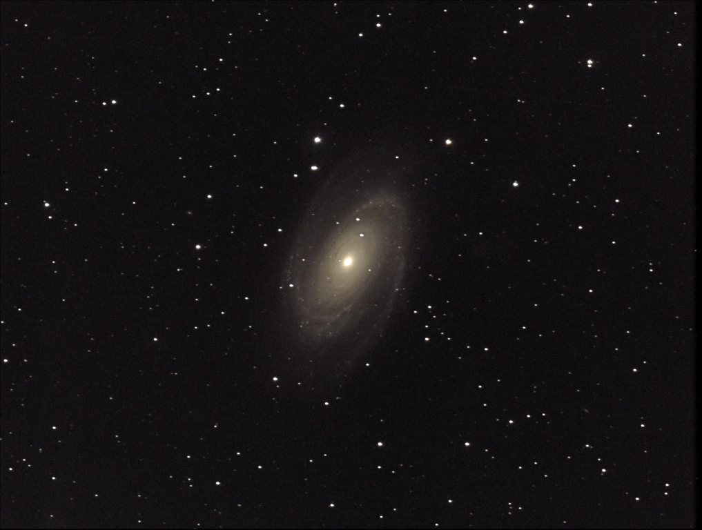 M81, known as Bode's Galaxy, is a spiral galaxy in the constellation Ursa Major.  Taken 2014-01-05 with T3, a Takahashi TOA-150 with SBIG ST-8300C One Shot Color CCD.  This telescope is located at the New Mexico Skies Observatories in Mayhill, New Mexico.